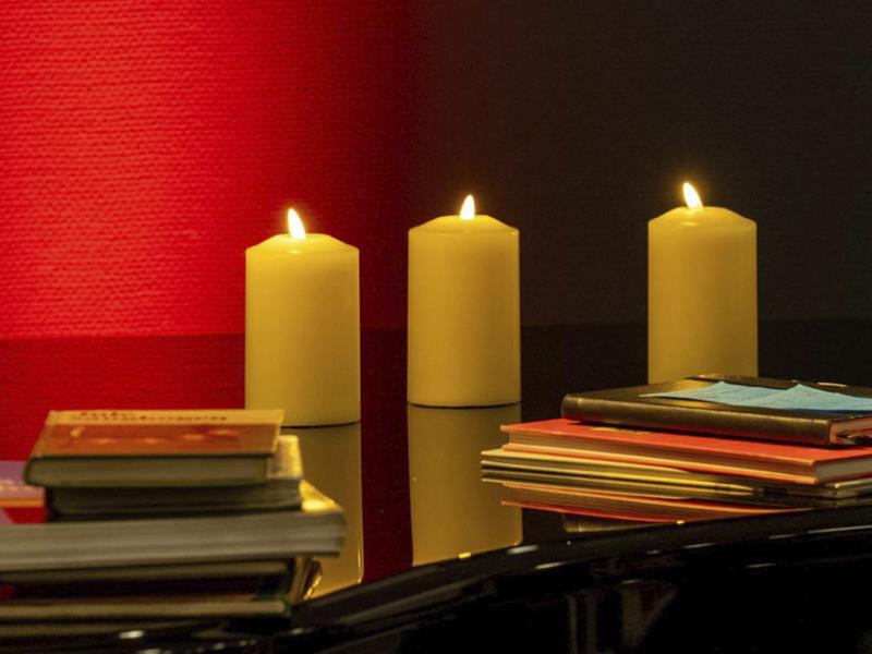 Julestemning i Blå Sal på Flensborg Bibliotek